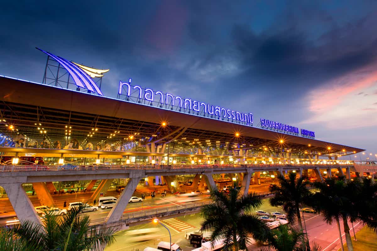 Suvarnabhumi Airport at night